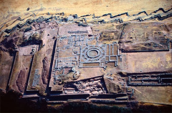 Aerial view of Sacsayhuaman